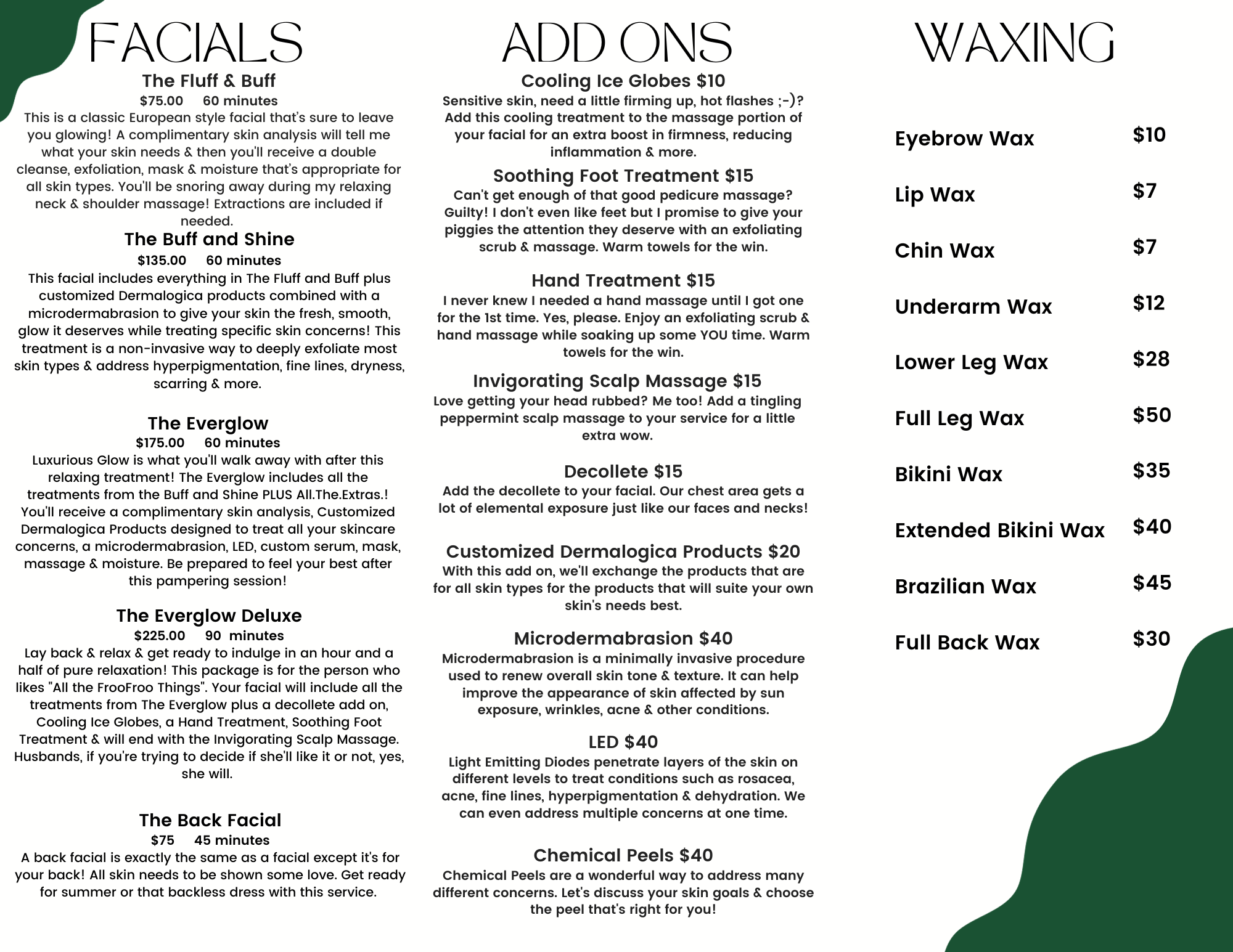 Esthetician — Hair Solutions & Salon