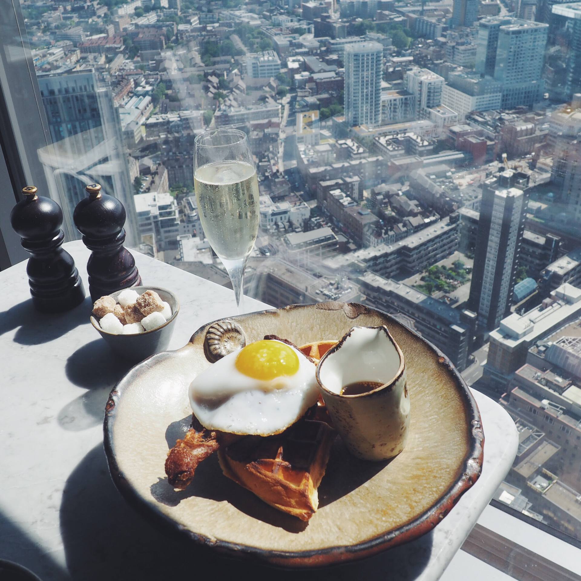 Brunch at Duck & Waffle, London Hathaway