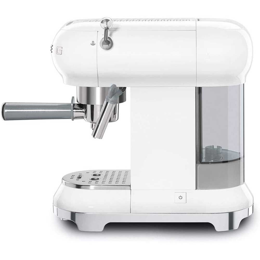 Smeg ECF01WHUK Espressco Coffee Machine 50's Retro Style in White