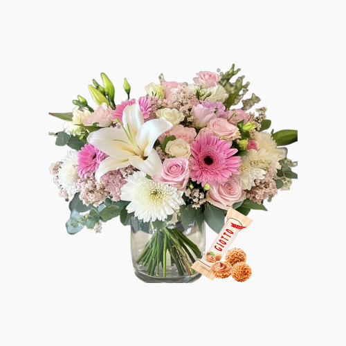 Send Delight With Mixed Flower Bunch & Chocolates To Germany