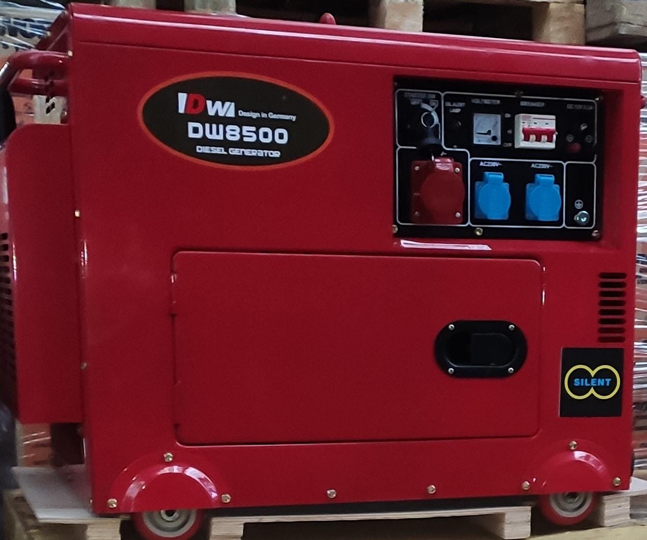 Dieselgenerator 6,5 kW DW8500 2×220 Volt 1×380 Volt Ausgang 12 V