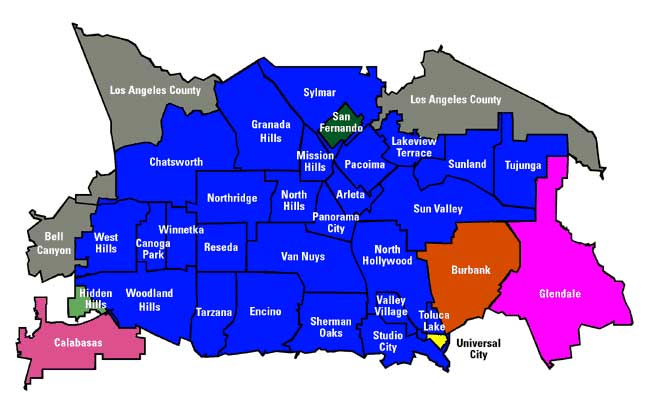 The Valley Los Angeles Map The Valley Los Angeles Map