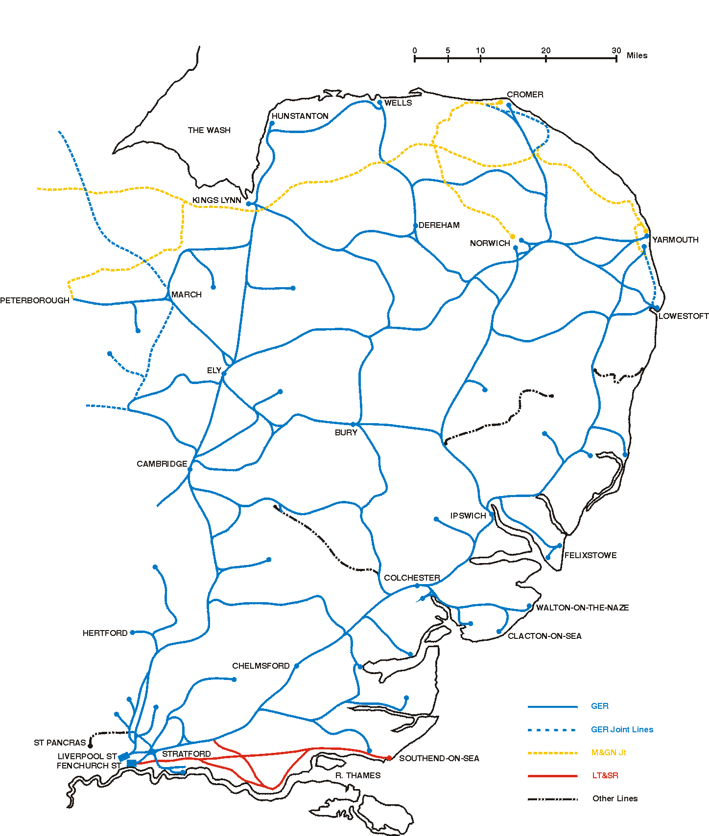 Eastern Railway Route Map The GER