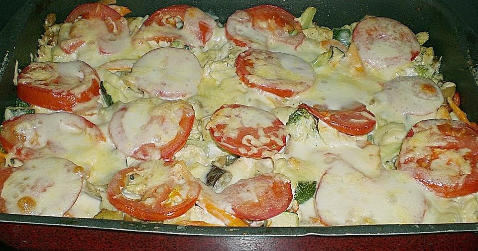 Putenbrust, mit Gemüse überbacken Gesundmutter