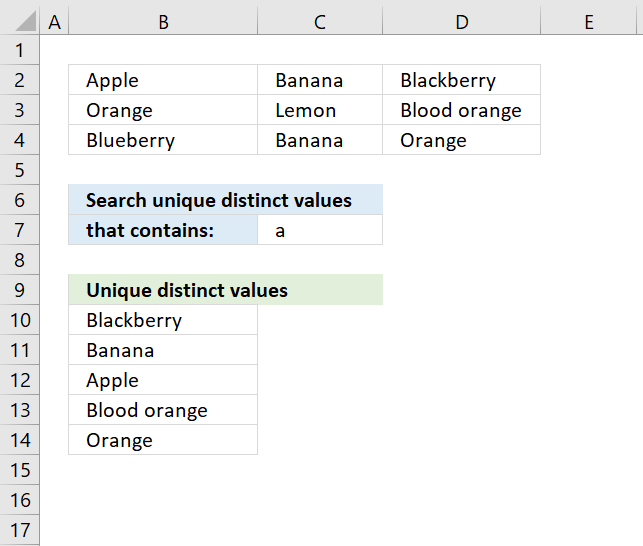 VLOOKUP Return multiple unique distinct values