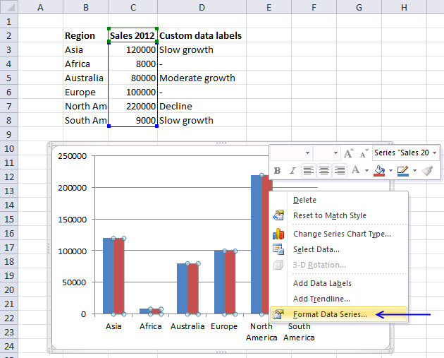 Custom data labels in a chart Get Digital Help Microsoft Excel resource
