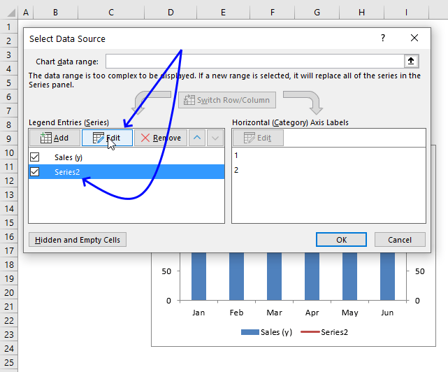 How to add horizontal line to chart