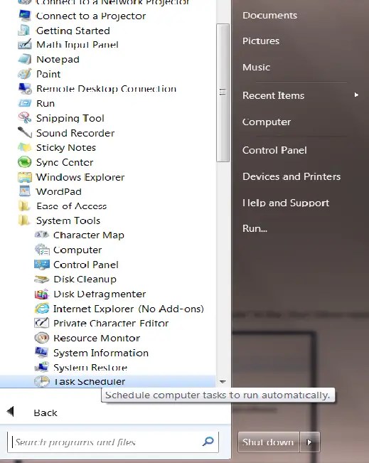 How to create scheduled task with windows task scheduler.