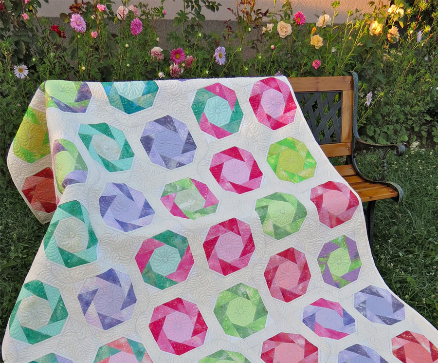 Patchwork quilt pattern Summer Sorbet Geta's Quilting Studio