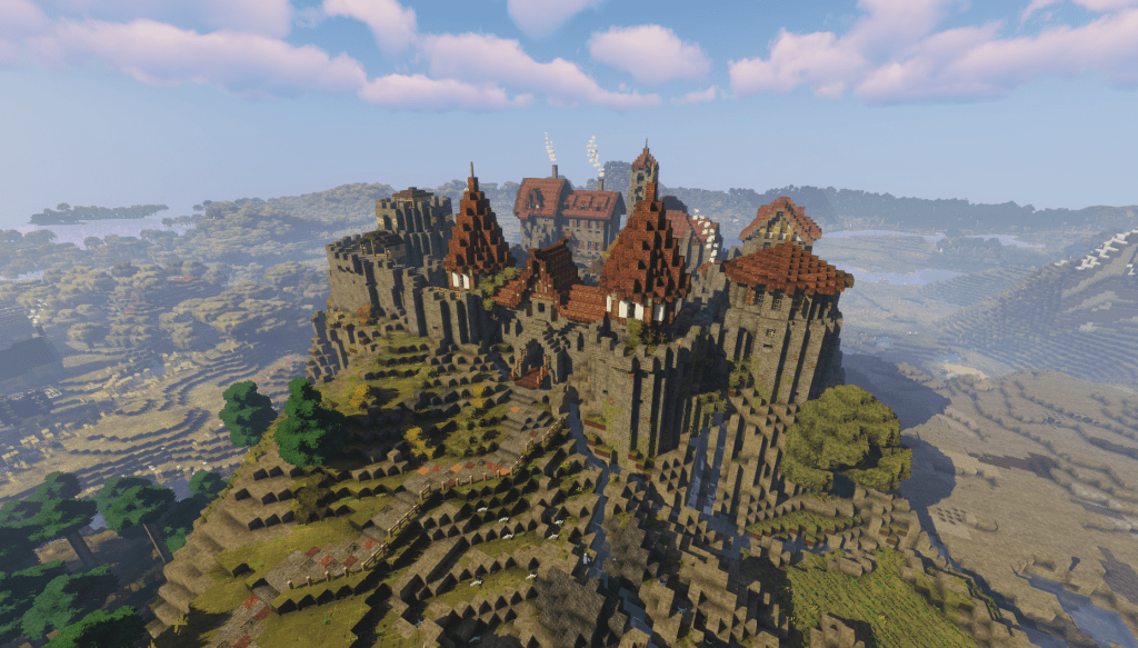 Minecraft Medieval Mountain Castle