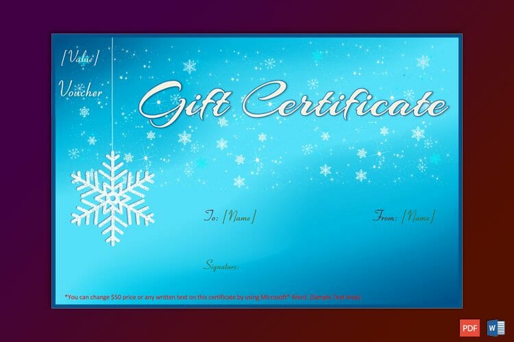50+ Christmas Gift Certificate Templates (Editable, Printable)