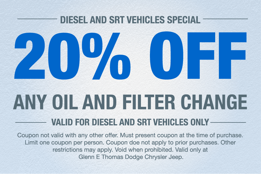 Service Coupons Glenn E. Thomas Dodge Chrysler Jeep Ram