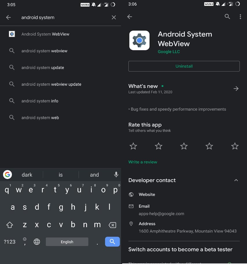 Android System Webview Won't update How to Fix it?