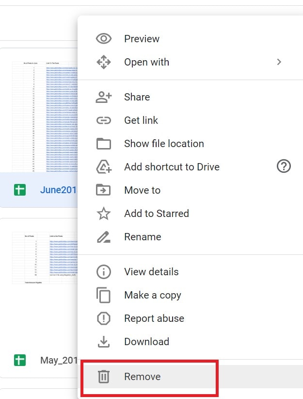 How To Remove Google Sheets From Google Drive