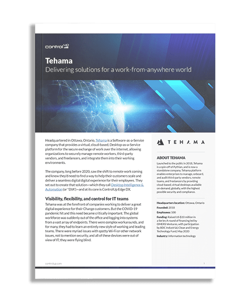 ControlUp Tehama Case Study Getech