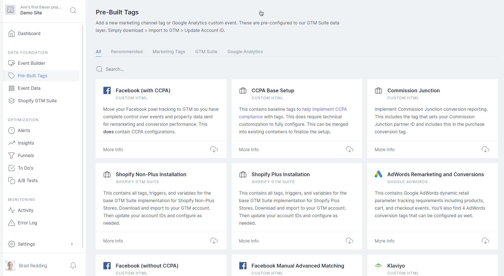 Implement Klaviyo Tracking with Shopify via GTM Elevar