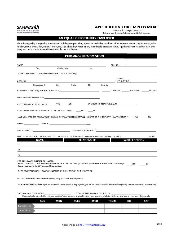 Annual Leave Application Form download Job Application Form for free