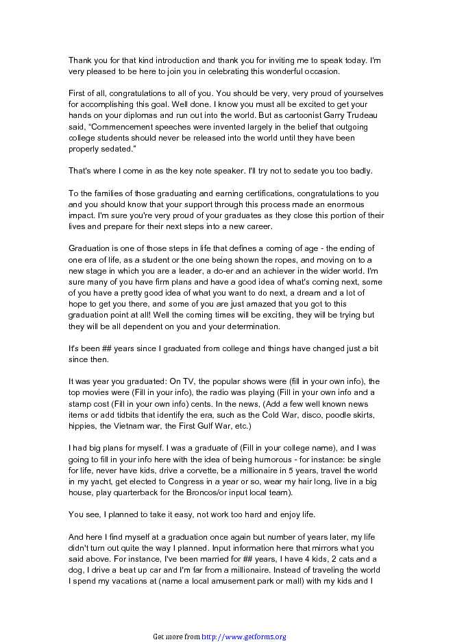 Sample High School President Speech download Speech Examples for free