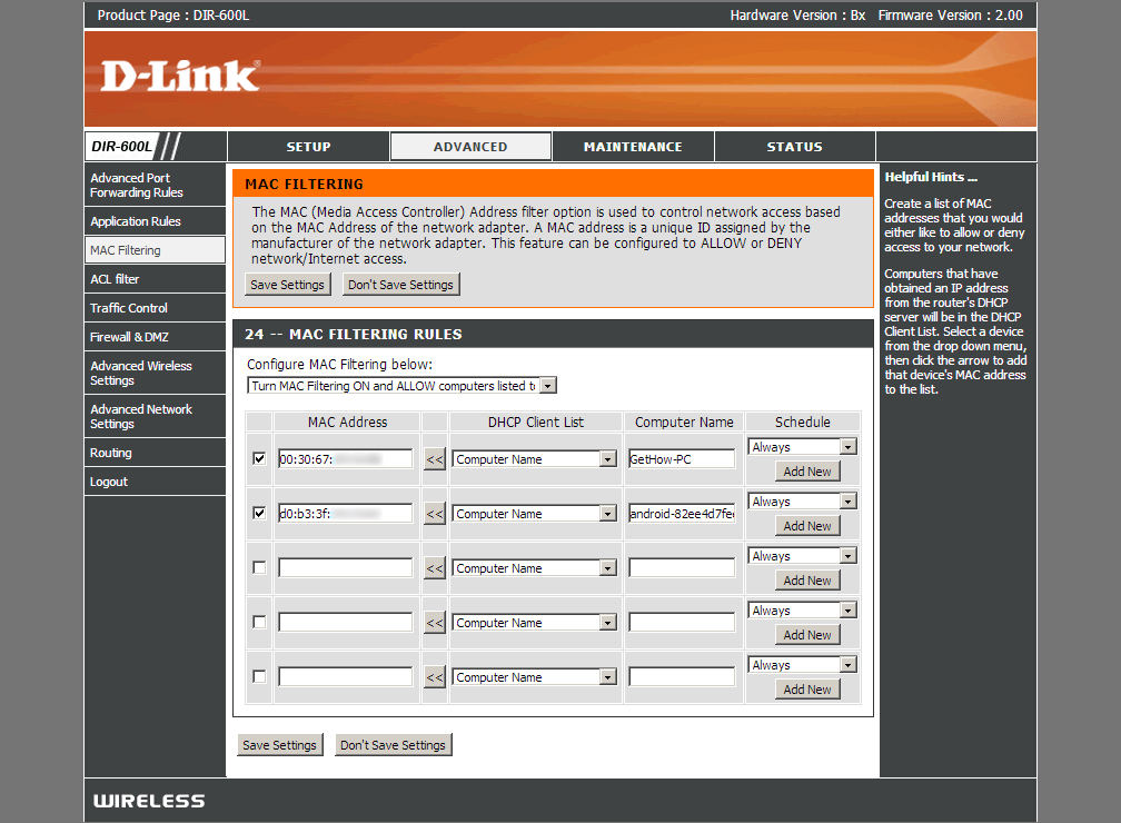 How to Enable MAC Address Filtering on Router GetHow