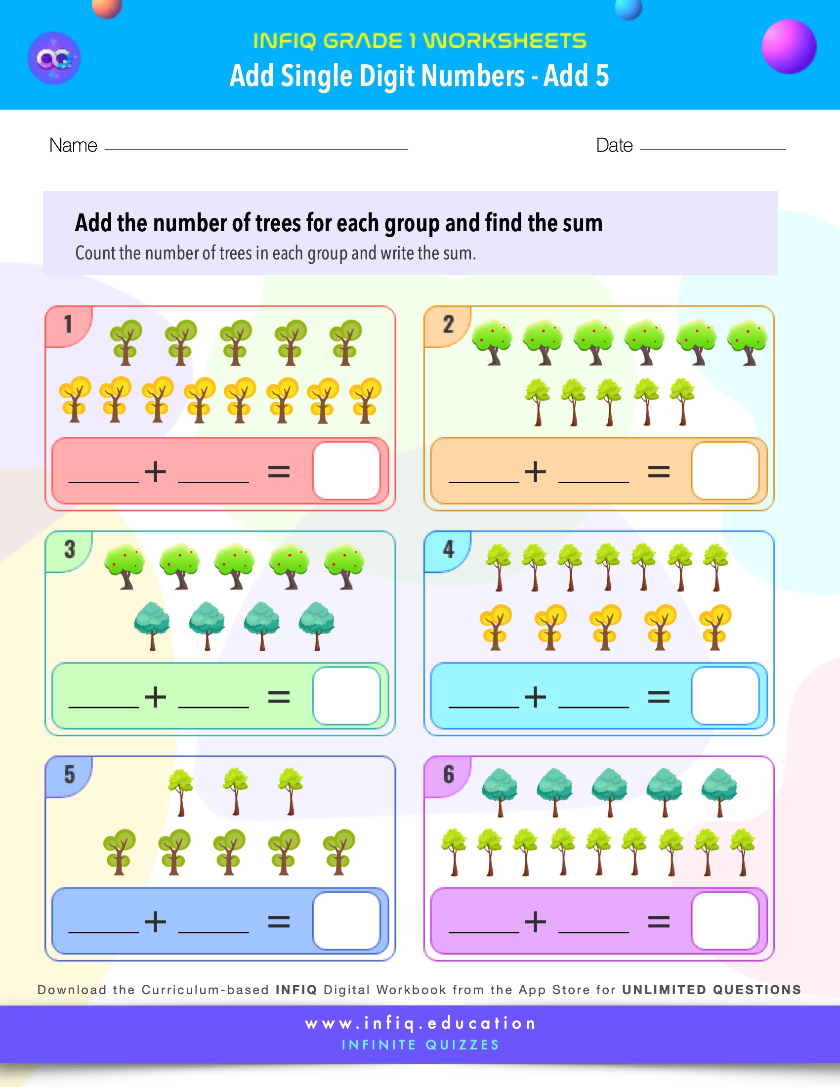 Grade 1 Worksheets INFIQ