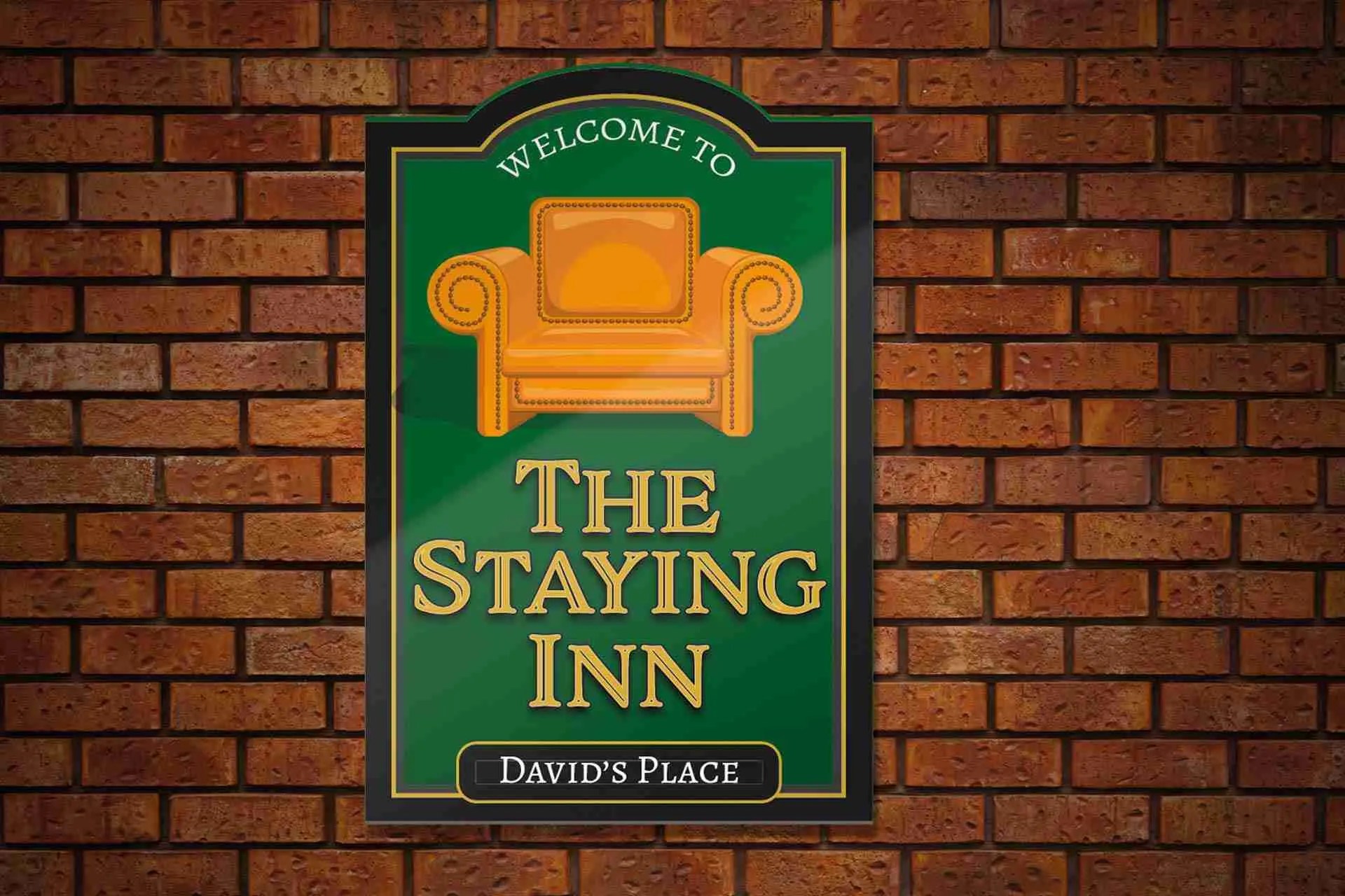 Home Bar Pub Sign The Staying Inn Lockdown