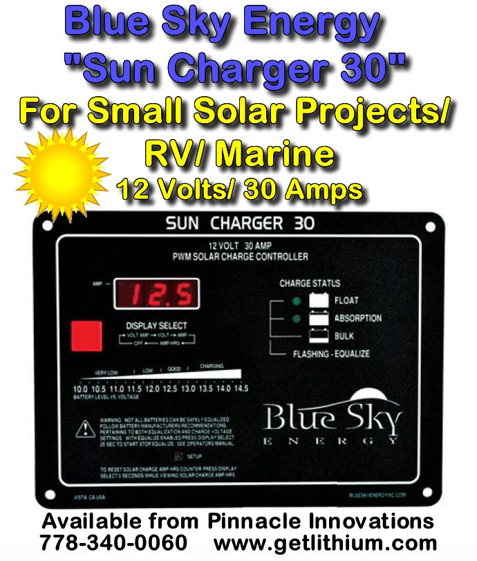 Blue Sky Energy Sun Charger 30 PWM Solar Charge Controllers for Marine
