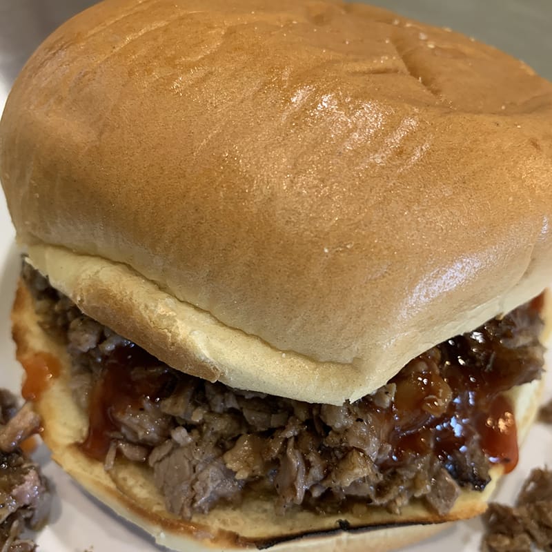 BBQ Chopped Brisket Sandwich Joey's Smokin' BBQ
