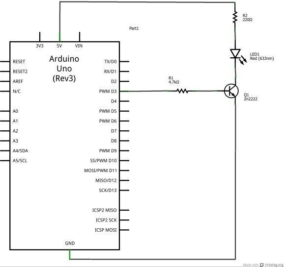 Arduino and NPN transistor example Get micros