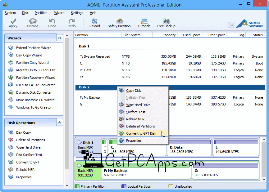 Easiest Way to Convert GPT Partition to MBR Disk Partition for Windows
