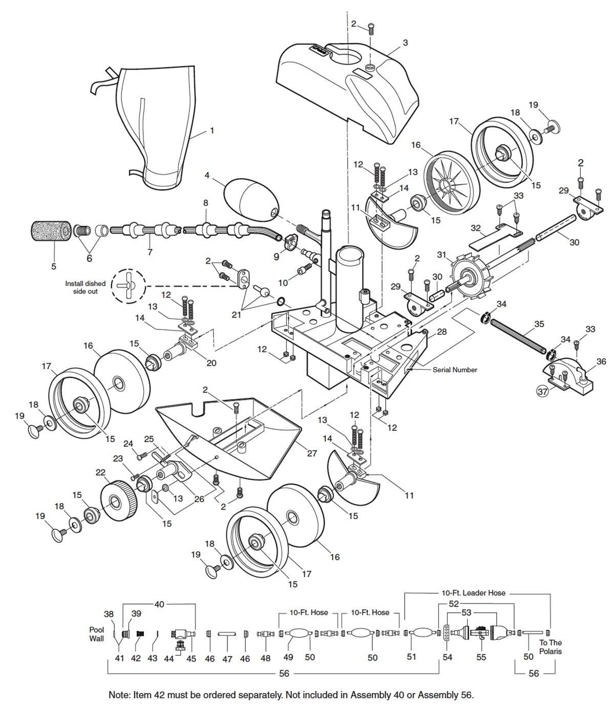 Polaris VacSweep® 180 Automatic Pool Cleaner Parts