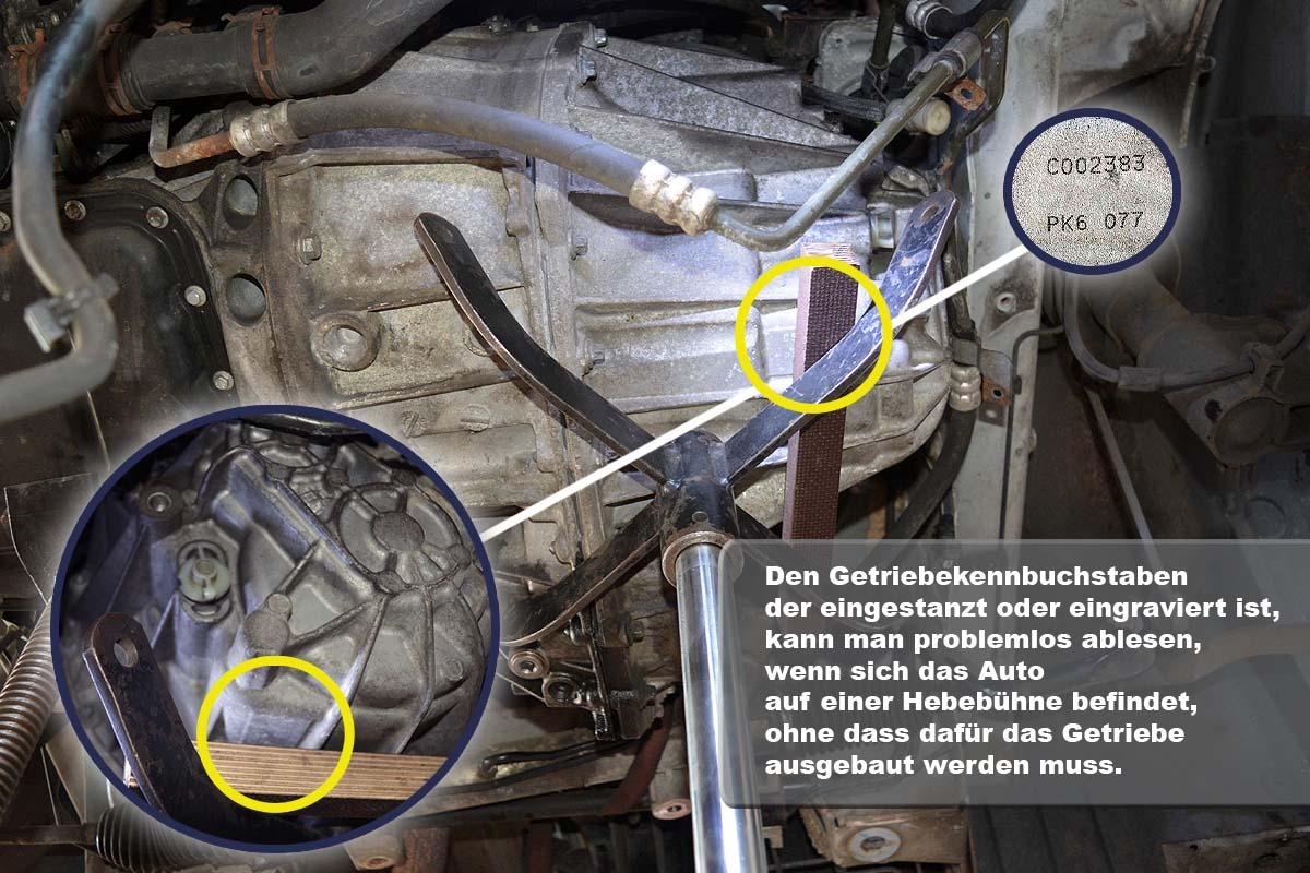 Getriebekennbuchstabe bei Renault, Opel und Nissan Nutzfahrzeuge