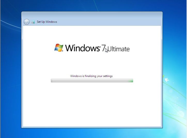 Installing Windows 7 on computer