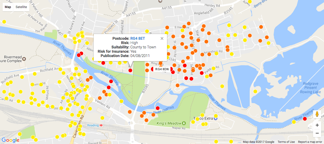 Open Flood Risk by Postcode