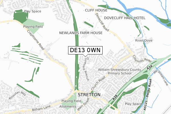 DE13 0WN maps, stats, and open data