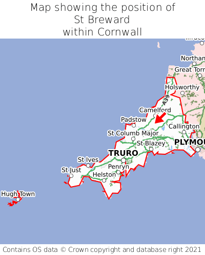 St Breward Cornwall Map Where Is St Breward? St Breward On A Map