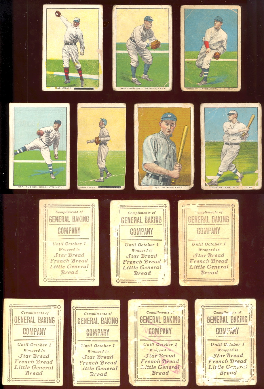 1915 D303 GENERAL BAKING baseball cards, Buy Baseball Cards Buy