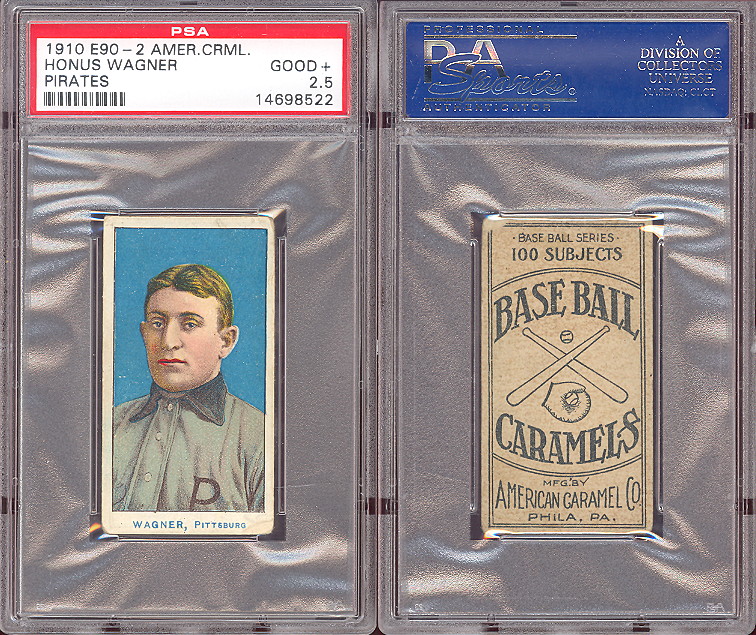 Honus Wagner Tobacco cards and Honus Wanger Caramel baseball cards page