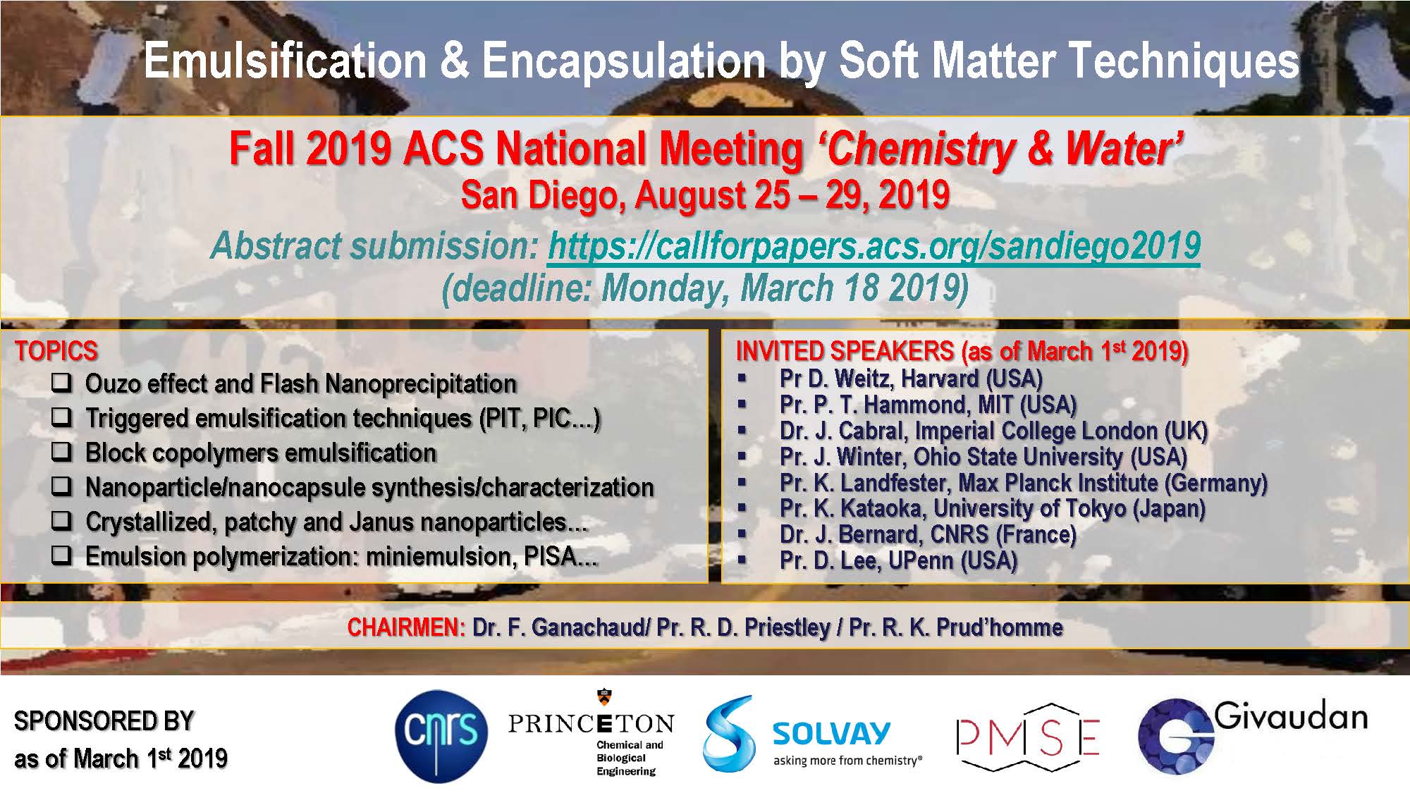 Fall 2019 ACS National Meeting ‘Chemistry & Water’ Emulsification