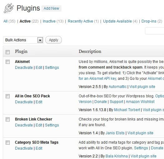 Wordpress Plugin List gHacks Tech News