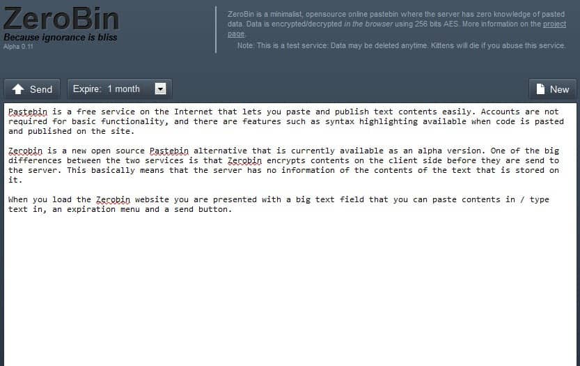 Zerobin, Open Source Pastebin Alternative With ClientSide Encryption