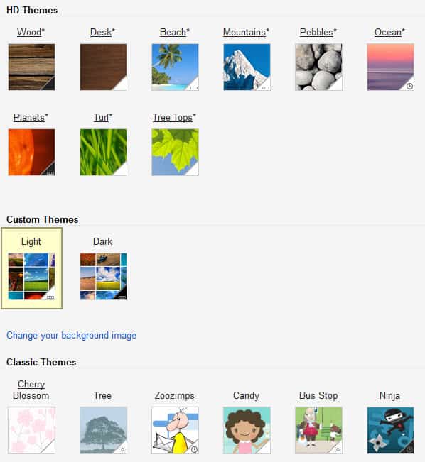 How to add a custom photo background to Gmail gHacks