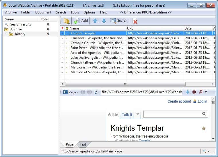 Save Websites to your PC with Local Website Archive gHacks Tech News