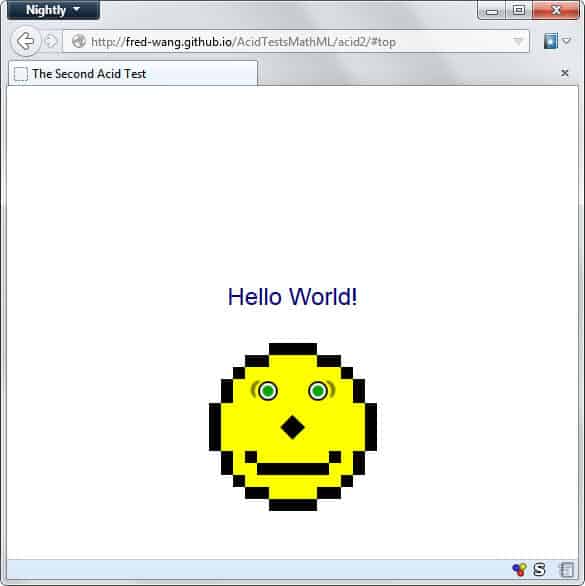 Firefox first browser to pass MathML Acid Test. How about your browser