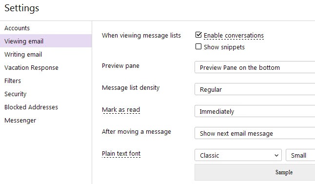 How to change back the style of text on the new Yahoo Mail gHacks