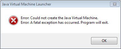 Fix Error: Could not create the Java Virtual Machine on Windows