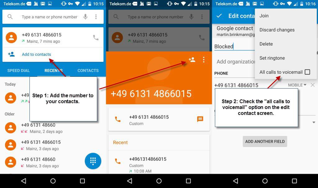 Android Phone Block Number