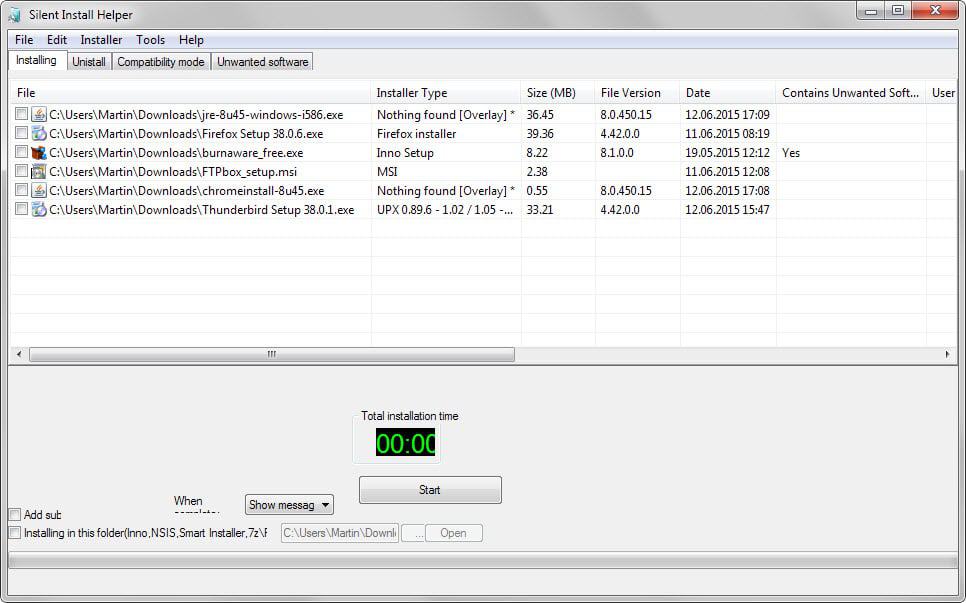 Silent Install Helper brings silent batch installation of software to