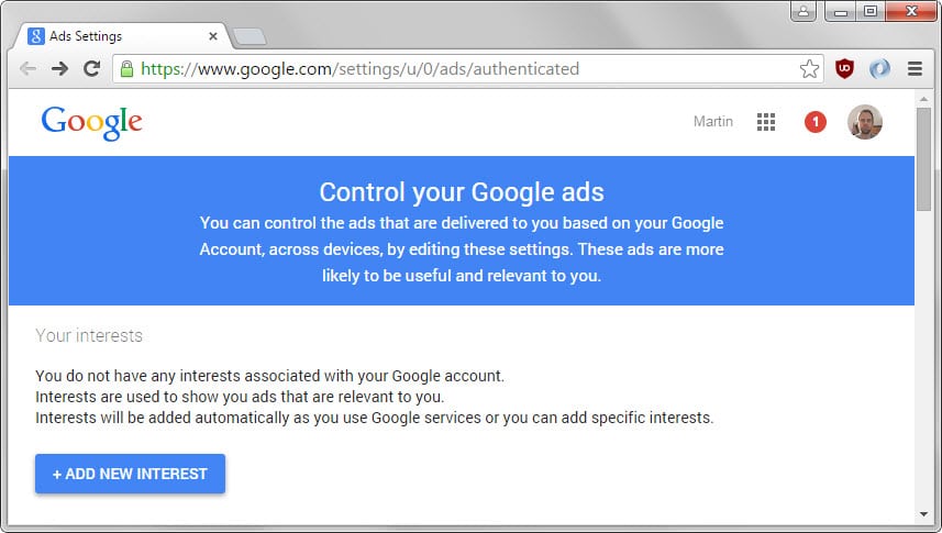 Control Ads Google Shows To You - Ghacks Tech News