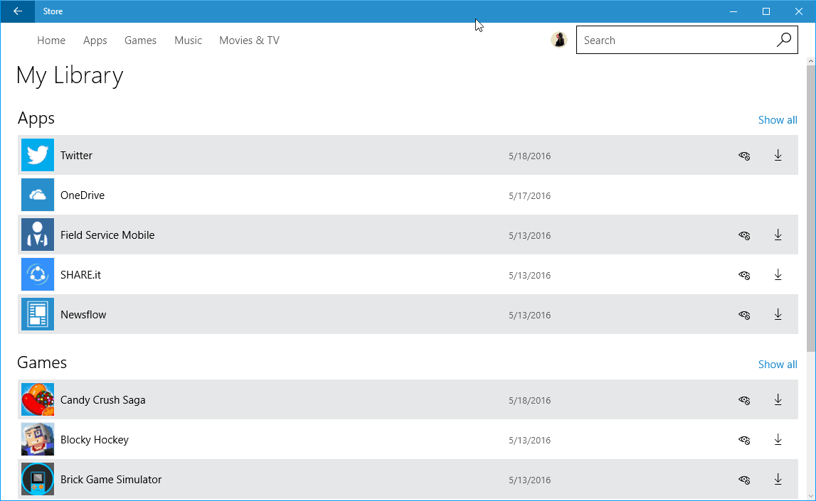Hide Windows Store library apps gHacks Tech News