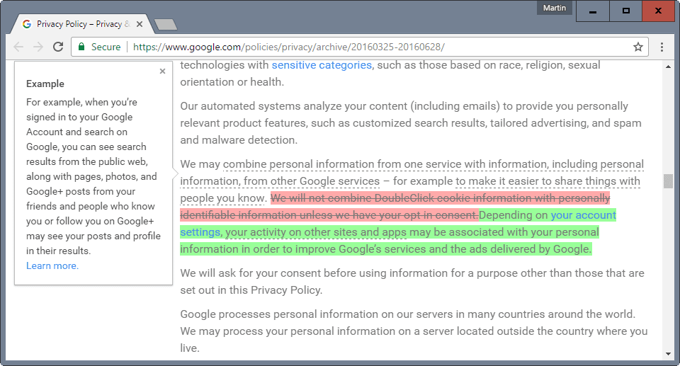 Google intensifies tracking check your private settings